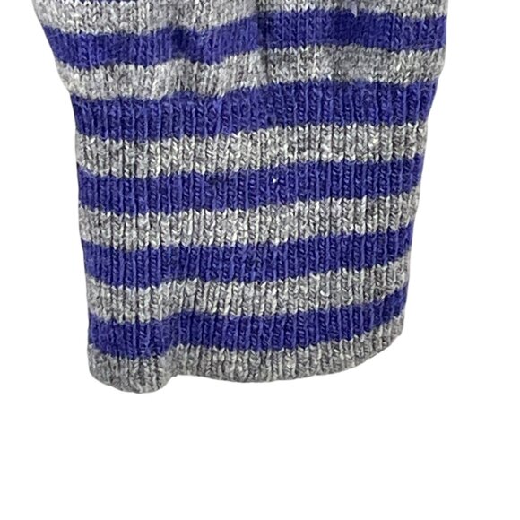 Banana Republic Luxury Cashmere Blend Striped Sweater L | Blue Gray Crewneck - Picture 10 of 14